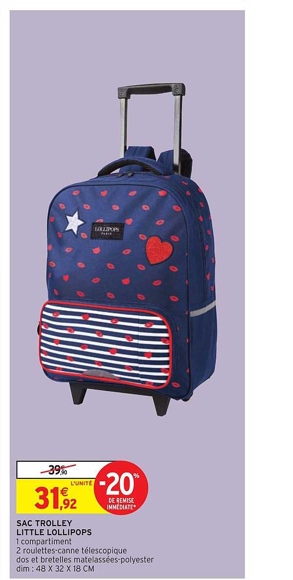 sac trolley little lollipops -20% de remise immédiate