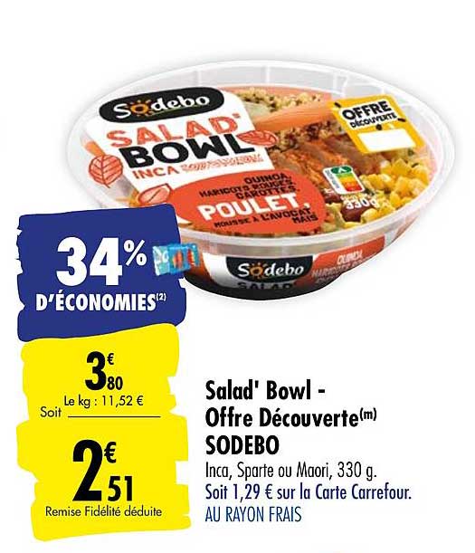 salad' bowl offre découverte sodebo