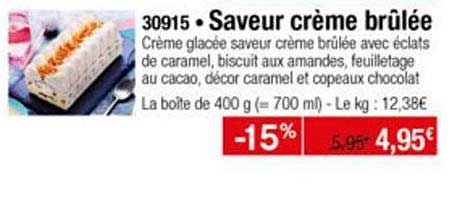 saveur crème brûlée