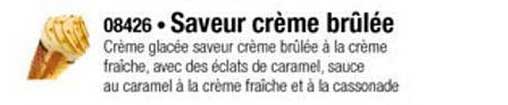 saveur crème brûlée
