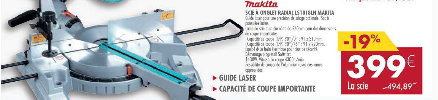 scie à onglet radial ls 1018ln makita