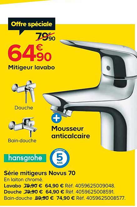 série mitigeurs novus 70 hansgrohe