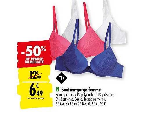 Soutien Gorge Femme Tex -50% De Remise Immédiate