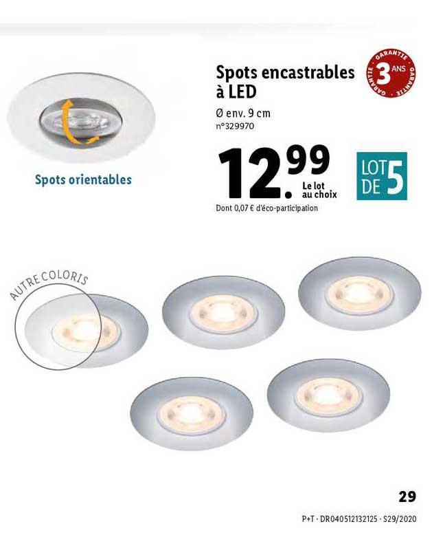 spots encastrables à led