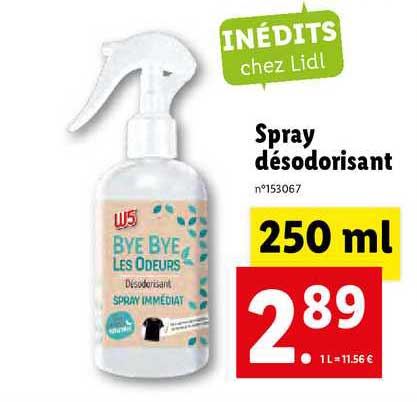 spray désodorisant bye bye les odeurs