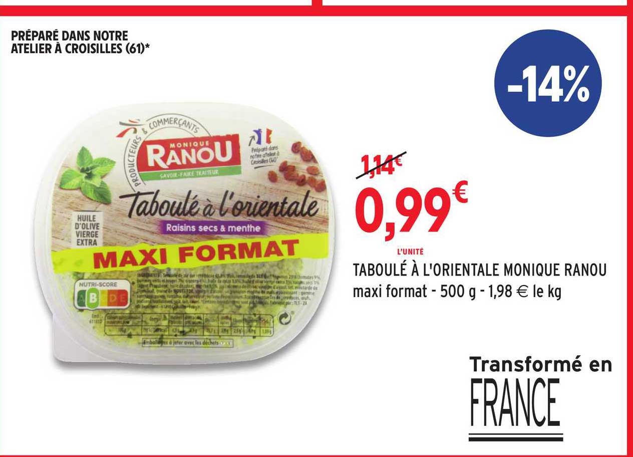 taboulé à l'orientale monique ranou