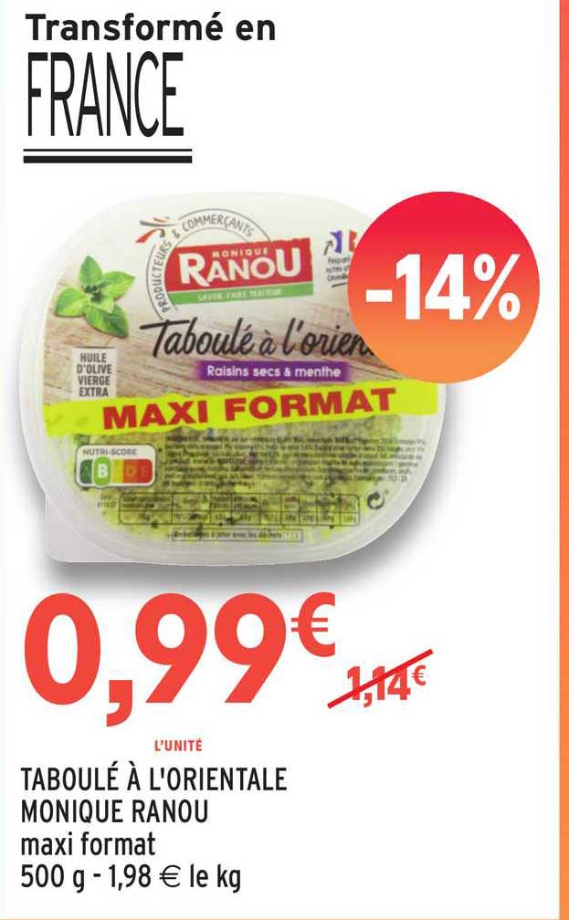 taboulé à l'orientale monique ranou