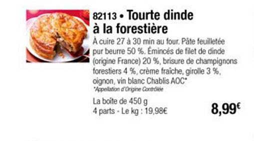 Tourte Dinde à La Forestière