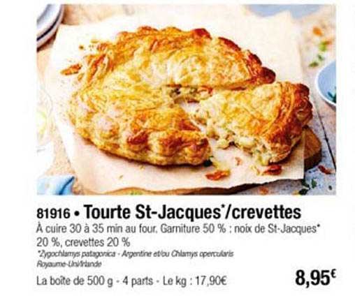 tourte st jacques crevettes