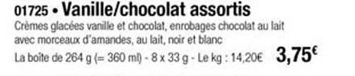 Vanille Chocolat Assortis