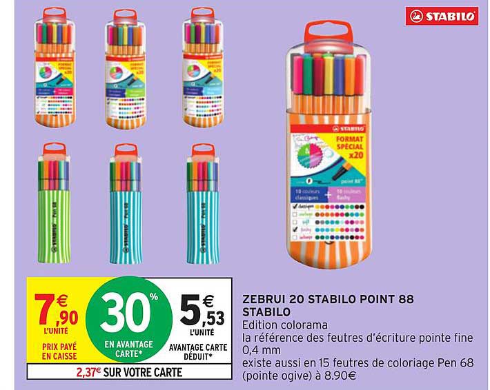 zebrui 20 stabilo point 88 stabilo