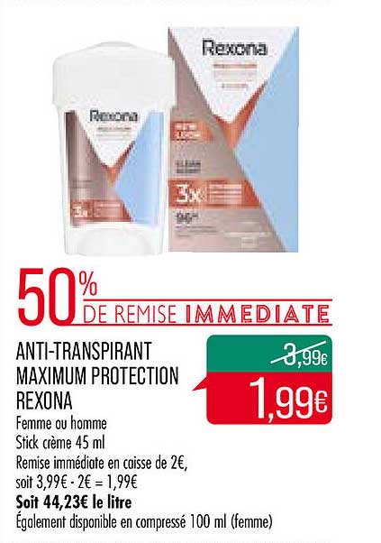 anti-transpirant maximum protection rexona