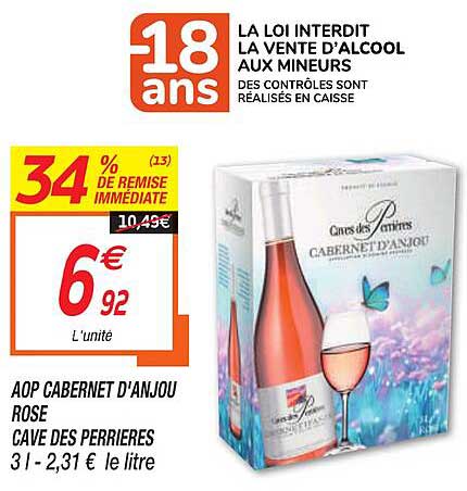 aop cabernet d'anjou rose cave des perrières