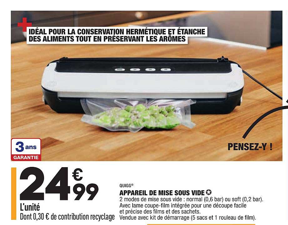 appareil de mise sous vide quigg