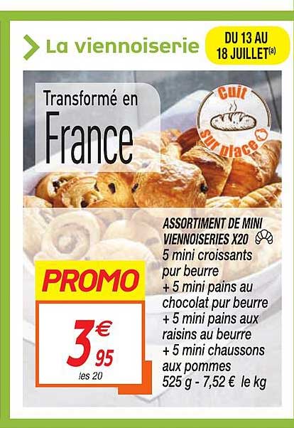 assortiment de mini viennoiseries x20