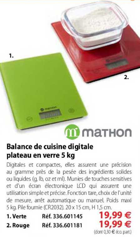 balance de cuisine digitale plateau en verre 5 kg