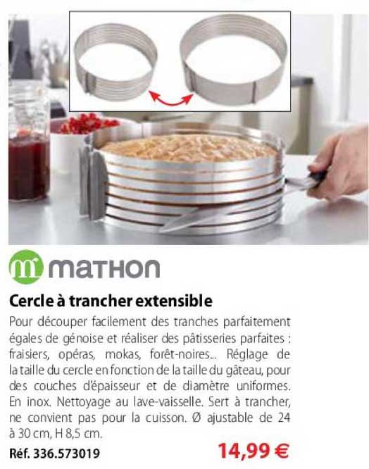 cercle à trancher extensible