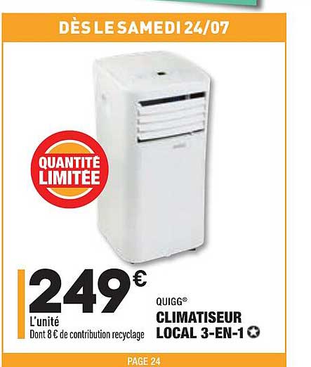 climatiseur local 3-in-1 quigg