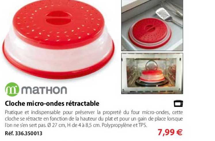cloche micro-ondes rétractable