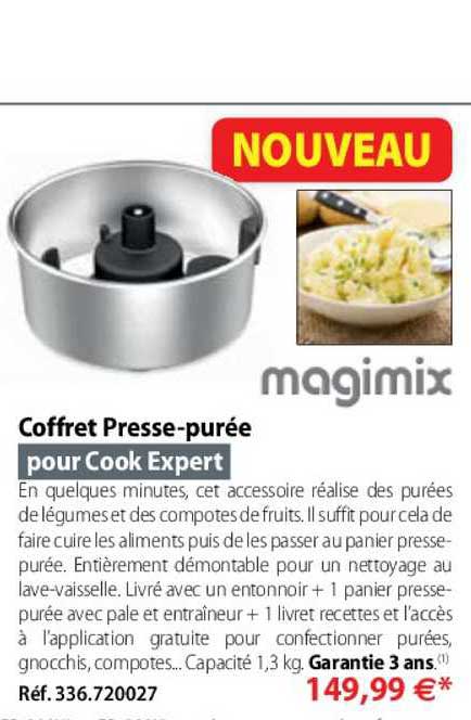 coffre presse-purée pour cook expert magimix