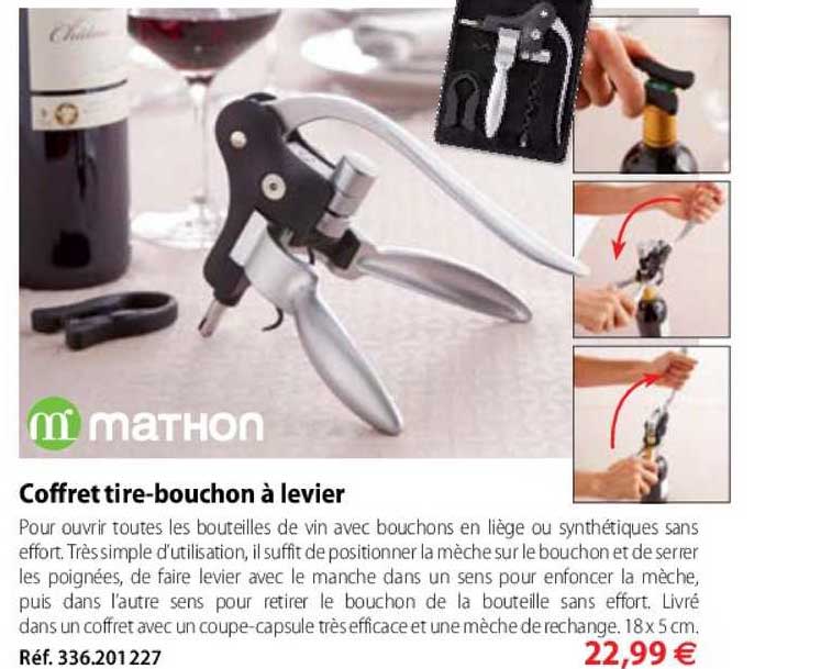 coffret tire-bouchon à levier