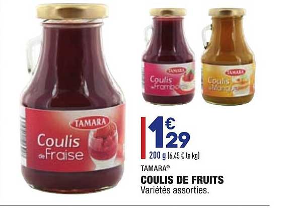 coulis de fruits tamara