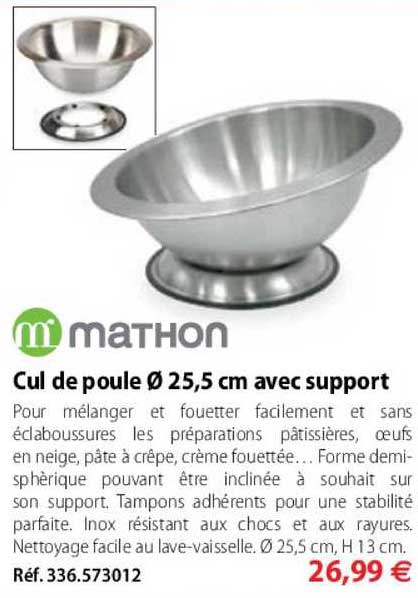 cul de poule 25,5 cm avec support