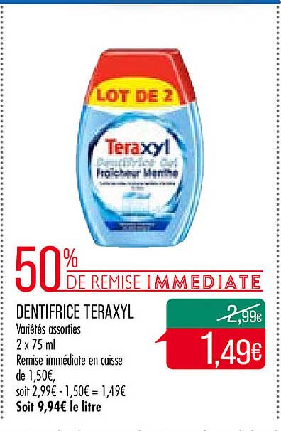 Dentifrice Teraxyl