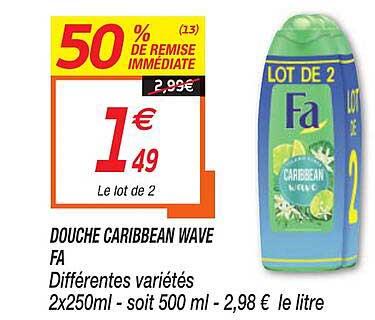 douche caribbean wave fa
