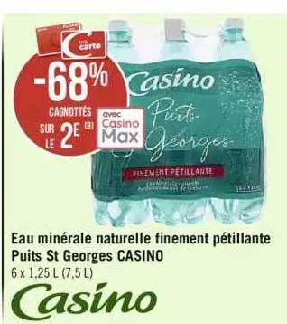 eau minérale naturelle finement pétillante puits st georges casino