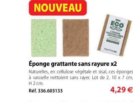 éponge grattante sans rayure x2