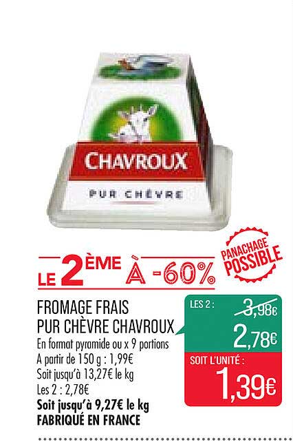 Fromage Frais Pur Chèvre Chavroux