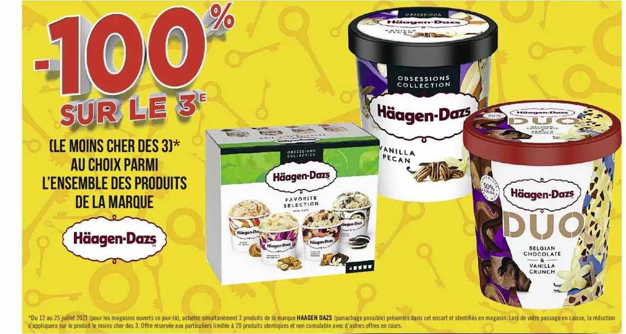l'ensemble des produits de la marque häagen-dazs