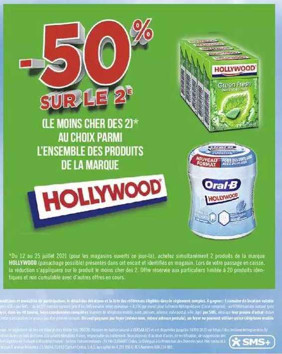 l'ensemble des produits de la marque hollywood