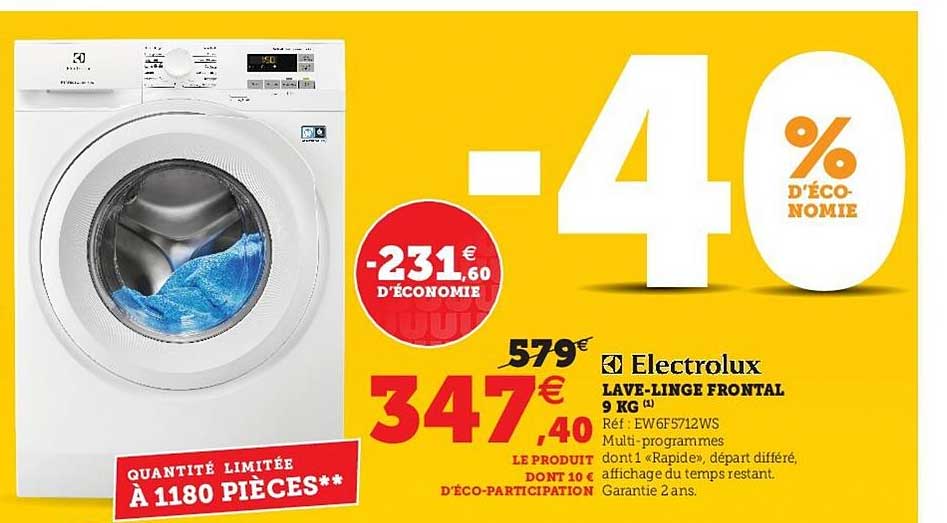 lave-linge frontal 9 kg
