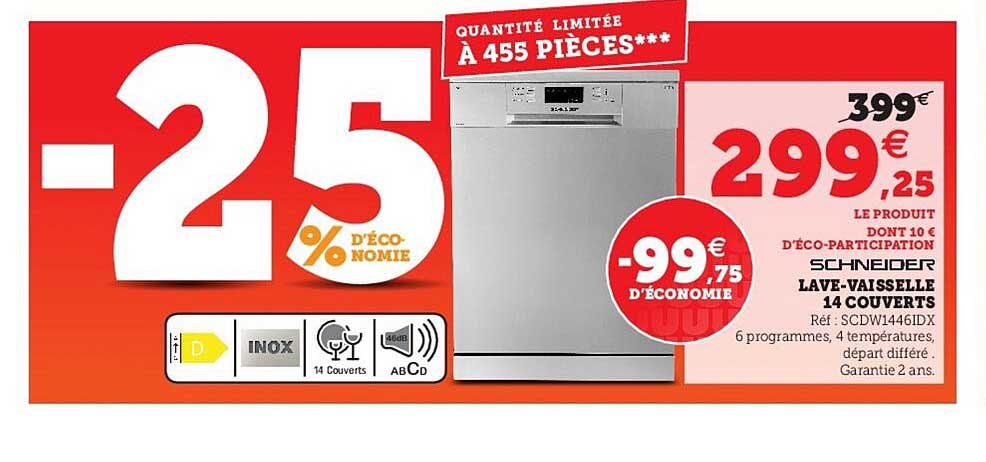 lave-vaisselle 14 couverts schneider