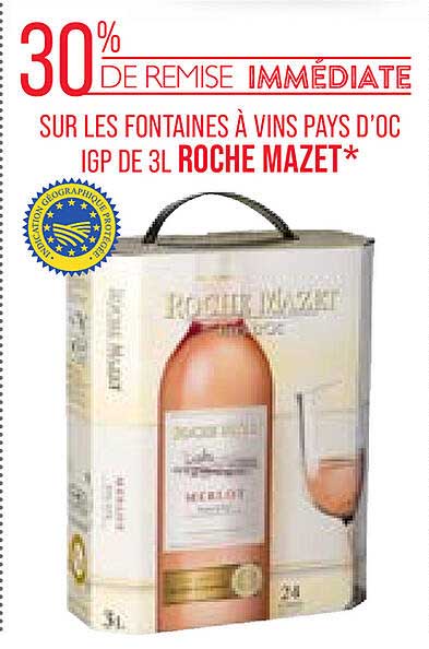 les fontaines à vins pays d'oc igp de 3 l roche mazet