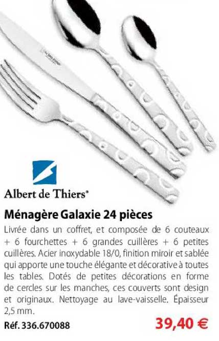 ménagère galaxie 24 pièces albert de thiers