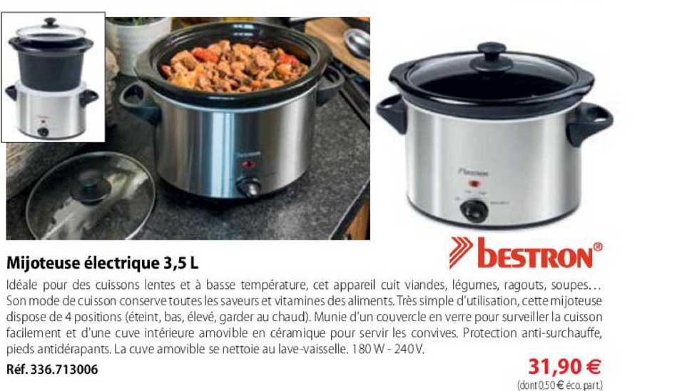 mijoteuse électrique 3,5 l bestron