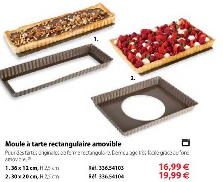 Moule à Tarte Rectangulaire Amovible
