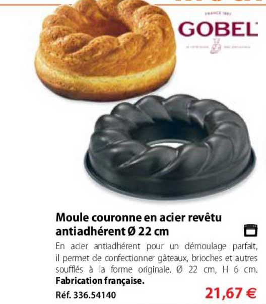Moule Couronne En Acier Revêtu Antiadhérent 22 Cm