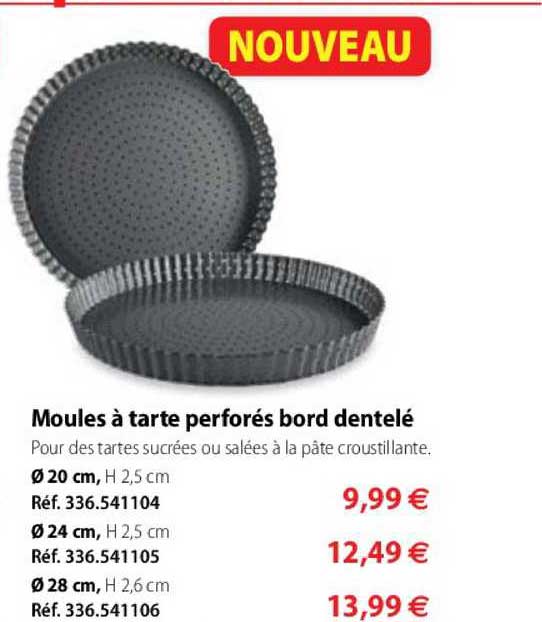 Moules à Tarte Perforés Bord Dentelé