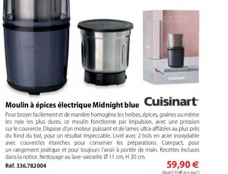 moulin à épices électrique midnight blue cuisinart
