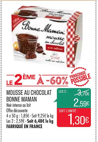 mousse au chocolat bonne maman