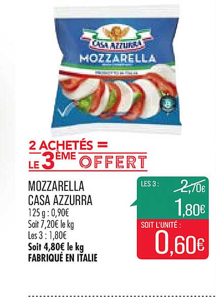 mozzarella casa azzurra