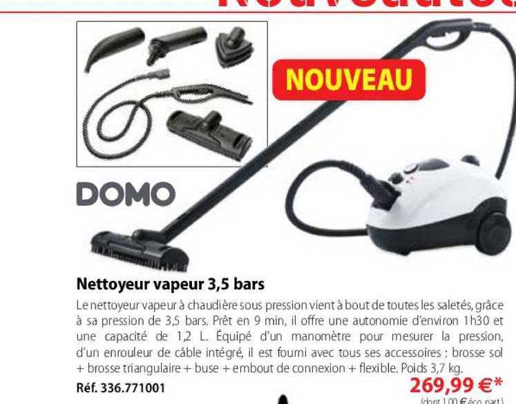 nettoyeur vapeur 3,5 bars domo