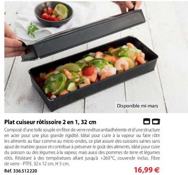 plat cuiseur rôtissoire 2 en 1, 32 cm