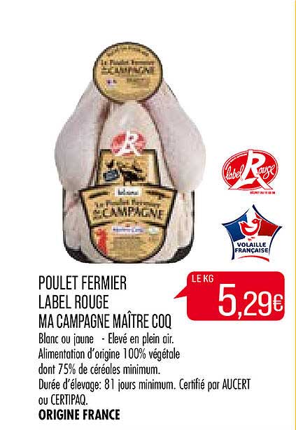 poulet fermier label rouge ma campagne maître coq