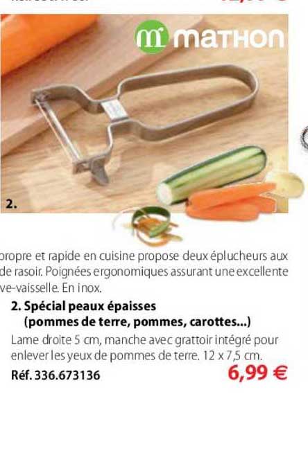 spécial peaux épaisses (pommes de terre, pommes, carottes, ...)