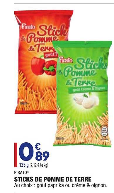 Sticks De Pomme De Terre Pirato